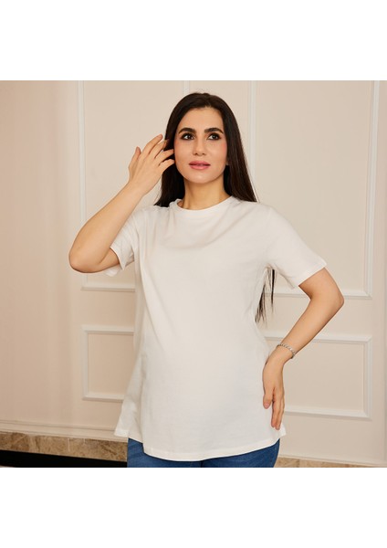 Baby Mom Hamile Basic Kısa Kol Tshirt Anne Giyim