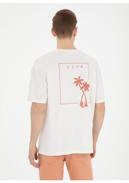 Bisiklet Yaka Ekru Erkek T-Shirt NAVU fırsatları