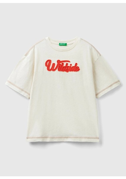 Krem Erkek Çocuk T-Shirt 3GDXC10HG