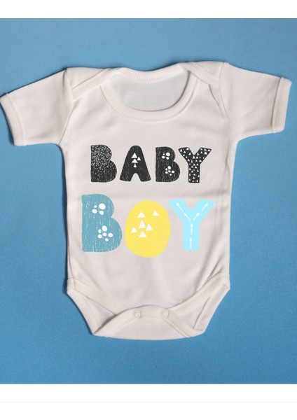 Patobaby Pamuklu Bebek Zıbını Baby Boy Yazılı