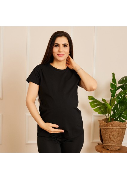 Hamile Kısa Kol Tshirt Anne Giyim