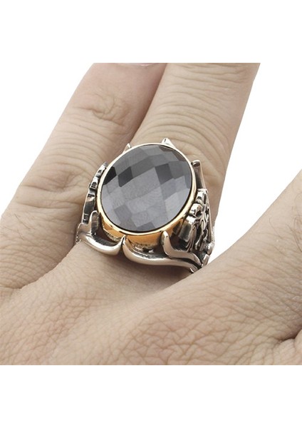 Erkek Yüzük Gümüş 925 Kılıç Motifli Çift Başlı Kartal fiyatları