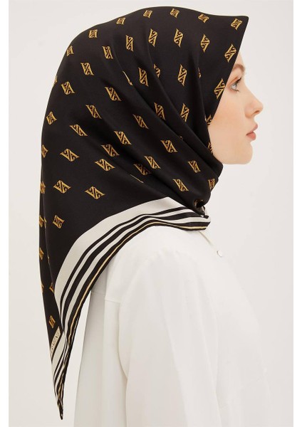 Sura Ipek Eşarp Siyah, Gold, Krem 8959-S01 fiyatları