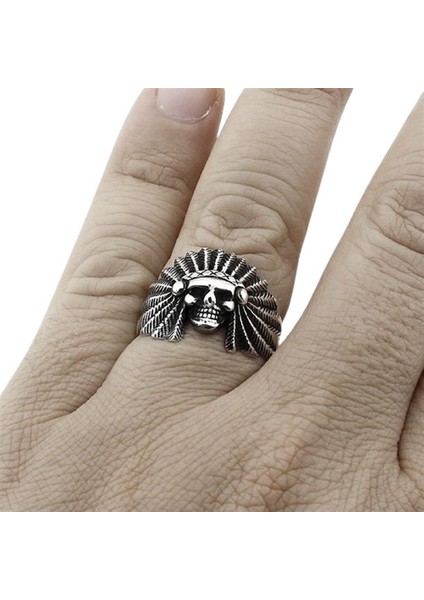 Erkek Yüzük Gümüş 925 Motorcu Apaçi Kurukafa fiyatları