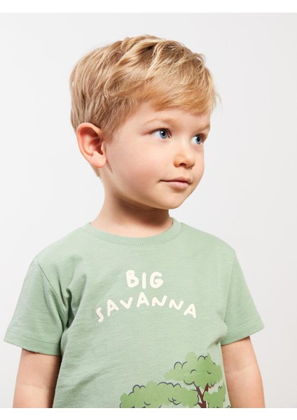 Lcw Baby Bisiklet Yaka Kısa Kollu Baskılı Erkek Bebek Tişört fiyatları