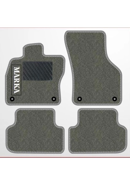 Renault Megane 2 2002-2008 Sedan Gri Halı Gri Kenar Petek Topuk