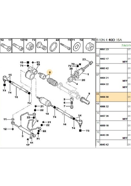 Direksiyon Körüğü 106 Saxo (0664504-4066.50)