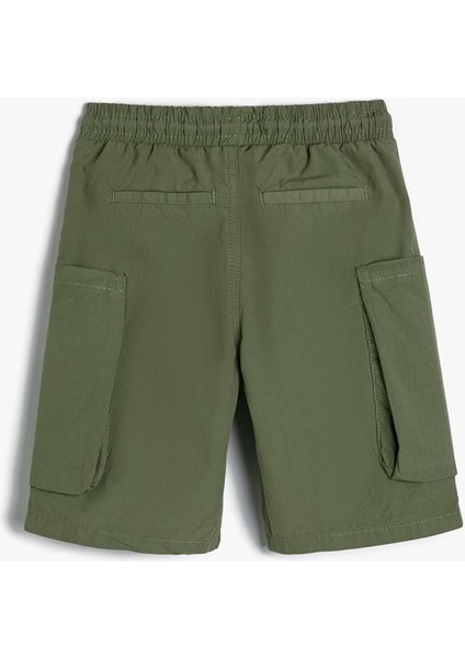 Erkek Çocuk Kargo Şort Beli Bağlamalı Yanları Cepli modelleri