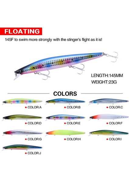 F Stili Balıkçılık Cazibesi Tuzlu Suda Yüzen Minnow G Tuzlu Su Kara Levrek Deniz Balıkçılığı Turna Uzun Döküm Sert Yemler Tungsten Ağırlık (Yurt Dışından) modelleri