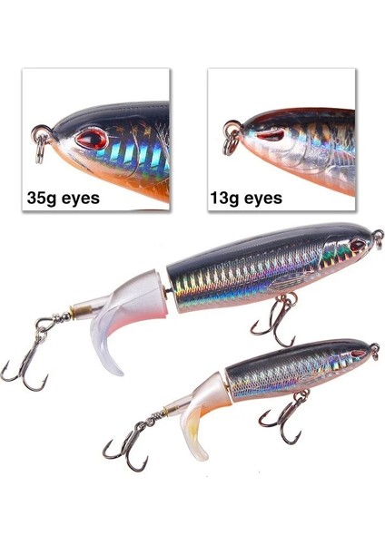 6-15G Tarzı 1 Adet Whopper Popper 10CMCMCM Balıkçılık Cazibesi Yapay Yem Sert Plopper Yumuşak Dönen Kuyruk Olta Takımı Geer Pesca Alabalık (Yurt Dışından)