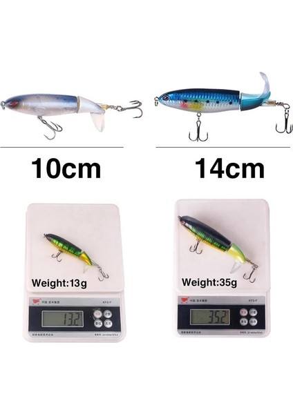 6-15G Tarzı 1 Adet Whopper Popper 10CMCMCM Balıkçılık Cazibesi Yapay Yem Sert Plopper Yumuşak Dönen Kuyruk Olta Takımı Geer Pesca Alabalık (Yurt Dışından)
