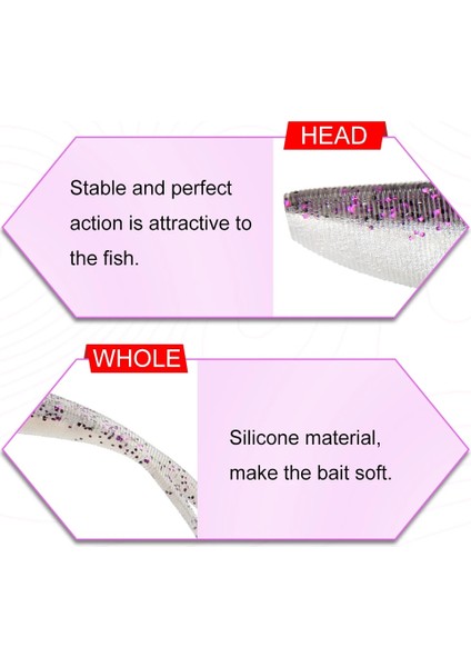 Renk-C Stili 5cm 0,5g Spinpoler Yumuşak Swimbait Balık Tutma Lures Pislik Shad Minnow Damla Shot Cazibesi Bas Yemi Shad Yem Bas Için Alabalık Pike Walleye (Yurt Dışından) indirimleri