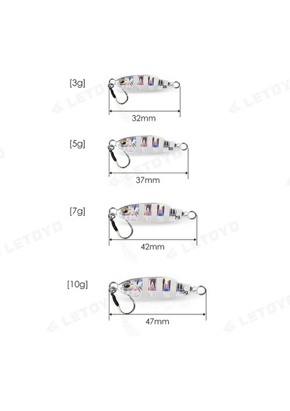B Tarzı 5g Letoyo Mikro Metal Jig 3gggg Metal Döküm Jig Spooer Balıkçılık Cazibesi Deniz Balıkçılığı Kıyı Döküm Yapay Yemler (Yurt Dışından) modelleri