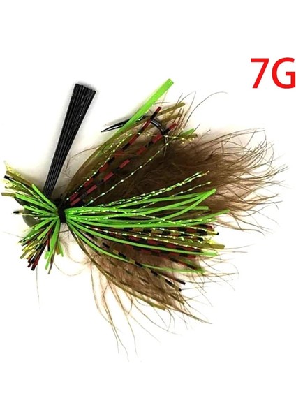 26 Yeşil 7g Tarzı Jonstar 13GGG Er Yem Balıkçılık Cazibesi Bas Jig Sohbet Yem Buzzbait Wobbler Pike Walleye Için Kauçuk Etek (Yurt Dışından)