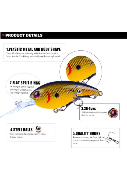 F042-2 Stili Rankbait Balıkçılık Wobblers 14G 10CM Yapay Krank Yem Bas Balıkçılık Cazibesi Pike Trolling Pesca Sazan Olta Takımı (Yurt Dışından) modelleri