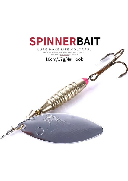 SP134 Stili 1pcslot Döndürülmüş Sequer Metal Balıkçılık Lures 4 # Kanca Sert Yem 10CMG Sp ile Yapay Kaşık Lures (Yurt Dışından)
