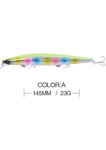 Bir Stil Balıkçılık Cazibesi Tuzlu Suda Yüzen Minnow G Tuzlu Su Kara Levrek Deniz Balıkçılığı Turna Uzun Döküm Sert Yemler Tungsten Ağırlık (Yurt Dışından)