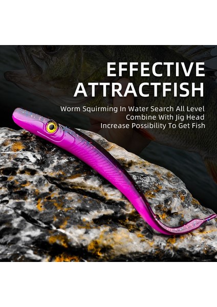 H Tarzı 125MM 6 Adet Bearkıng Olta Takımı Çılgın Sümüklüböcek Yumuşak Balıkçılık Cazibesi Levrek Yapay Yem Silikon Solucan Shad Yılan Balığı Needfish (Yurt Dışından)