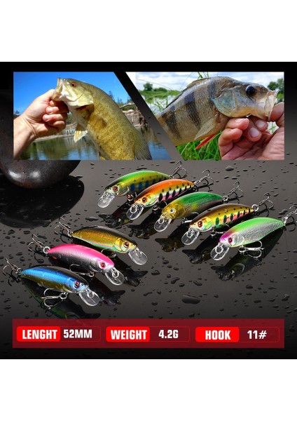 Renk 05 Stili Balıkçılık Minnow Cazibesi Mini Yem Jerkbait Wobbler Pike Crankbait Topwater Yüzen Alabalık Deniz Gölü Powerbait Bas Swig (Yurt Dışından) indirimleri