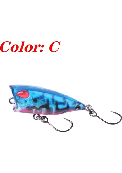 C Stili 1 Adet Mini Popper Balıkçılık Lures Topwater Trolling Wobblers 4cm.5g Yapay Sert Yem Crankbait Peche Bas Sazan Olta Takımı (Yurt Dışından)