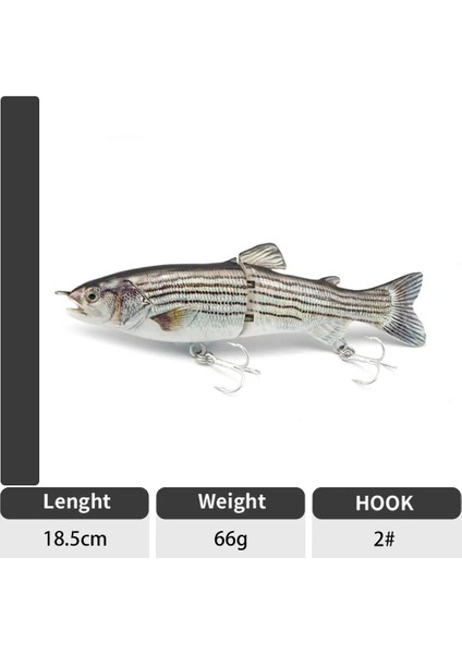 Büyük 363 Stili 2 Bölüm Planör Yem Çok Eklemli Balıkçılık Cazibesi Tuzlu Su Balıkçılığı Için Li Swimbait Cazibesi Bölüm Swimbait Hardlure (Yurt Dışından)