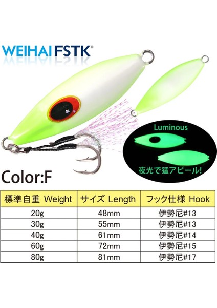 Renkf Stili 20G Döküm Metal Jig Yavaş Adım Jig G Shore Döküm Jig Kaşığı Tuzlu Su Balıkçılık Cazibesi Yavaş Arı Jig Yapay Yem (Yurt Dışından)