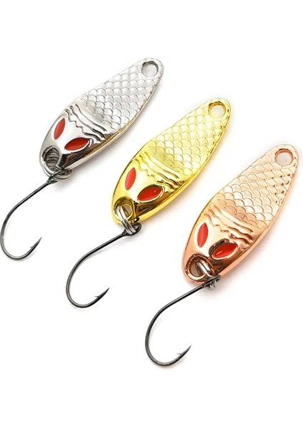 Gül Altın-1g Tarzı New Mini Fishing Lure 1G2G3.5G Spoon Metal Lureerbsit Minnow Small Fgle Hook Jig Stream Trout Baits Pesca Hot (Yurt Dışından) modelleri