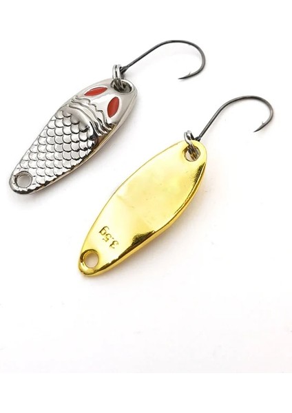 Gül Altın-1g Tarzı New Mini Fishing Lure 1G2G3.5G Spoon Metal Lureerbsit Minnow Small Fgle Hook Jig Stream Trout Baits Pesca Hot (Yurt Dışından) indirimleri