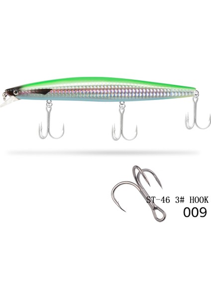 163MM-009 Stili D1 Askıya Alma Balıkçılık Cazibesi Assassin Minnow Gg Sessiz Wobbler Işıltılı Tuzlu Deniz Balığı Levrek Balığı (Yurt Dışından)