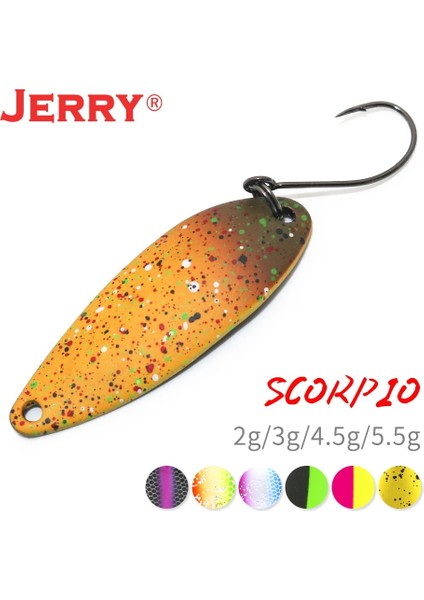 Fildişi Tarzı 3g Jerry Akrep 3g 4.5g Döküm Alanı ve Akarsu Alabalık Balıkçılık Kaşıkları Yemler Metal Tek Kanca Ultra Hafif Pesca Erbait Cezbeder (Yurt Dışından)