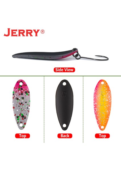 Fildişi Tarzı 3g Jerry Akrep 3g 4.5g Döküm Alanı ve Akarsu Alabalık Balıkçılık Kaşıkları Yemler Metal Tek Kanca Ultra Hafif Pesca Erbait Cezbeder (Yurt Dışından)