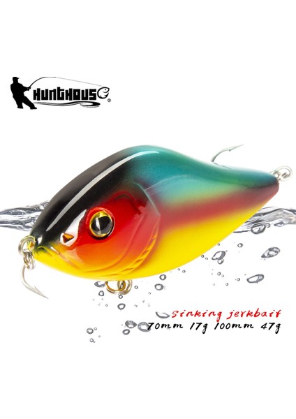 No.12 Tarzı 100MM 47G Hunthouse Salmo Slider Platin Balıkçılık Lures Vıb Jerkbaits Değişken Batan Crankbaits Leurre Pesca Pike Bait (Yurt Dışından) fırsatları