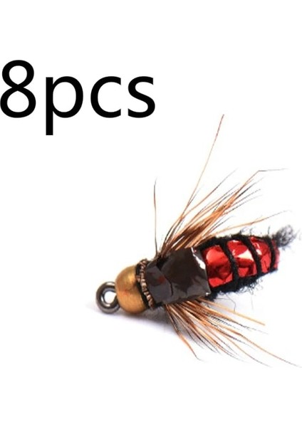 8 Adet Tarzı 8 Adet #12 Sıcak Satış Pirinç Boncuk Kafa Hızlı Batan Perisi Scud Fly Bug Solucan Alabalık Balıkçılık Sinekler Yapay Böcek Balıkçılık Yem Cazibesi (Yurt Dışından)