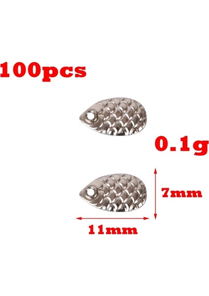 No.11 Stili Fly Fishing Lure Sequin Noise Silver Gold Metal Copper Spooer Lure Tackle Willow Blades Smooth Dıy Not Hurt Line (Yurt Dışından)