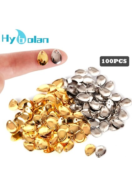 No.11 Stili Fly Fishing Lure Sequin Noise Silver Gold Metal Copper Spooer Lure Tackle Willow Blades Smooth Dıy Not Hurt Line (Yurt Dışından) modelleri