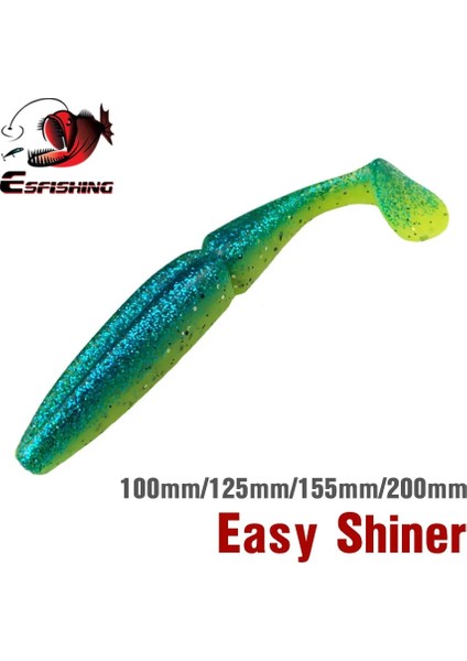 PA12 Stili 125MM 4 Adet Kesfıshıng Kolay Parlatıcı Balıkçılık Yemleri Yumuşak Jig Cazibesi Yumuşak Cazibesi Büyük Wobbler Isca Yapay Alabalık Pike Bass (Yurt Dışından)