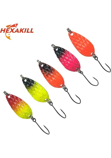 E16 Stili Hexakill .4g.8g.2g.8gg.3g Balıkçılık Metal Renkli Kaşık Yemler Metal Er Cazibesi Alabalık Için Mini Yem Tek Kanca (Yurt Dışından) modelleri