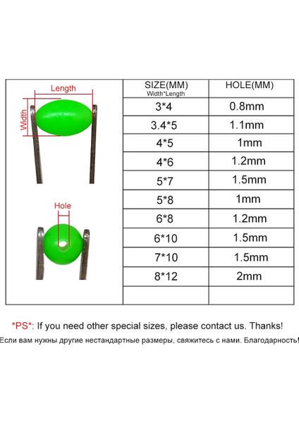 7X10 Stili Infof Lot Yumuşak Yumurta Boncuk Balıkçılık Durdurma Aydınlık Oval Kauçuk Tıpa Gece Fly Balıkçılık Aksesuarları Pesca (Yurt Dışından)