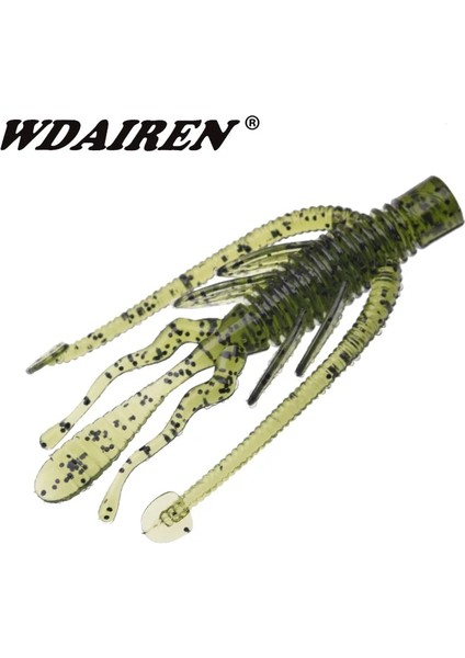 E Stili 63MM 2.5g Floating Silicone Shrimp Soft Baits G Swivel Twin Tail Crazy Jig Wobblers Worm Fishing Lures Fishy Smell With Salt (Yurt Dışından)