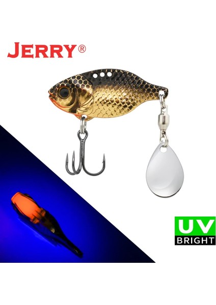 Altın Siyah Stil 7g Jerry Dory Metal Bıçak Vıb Tengsten Vibratiog Balıkçılık Lures Colorado Tuzlu Su Tatlı Su Yemi (Yurt Dışından)