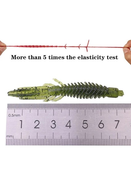 H Tarzı 70MM 2.1g Balık Kokusu Karides Yumuşak Yem 7cm 2g Tuzlu Yüzen Silikon Solucan Balıkçılık Cazibesi Jig Wobblers Döner Twintail Yüzme Yemleri (Yurt Dışından) modelleri