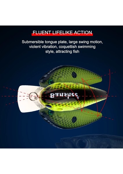 Kaki Shad Stili Banshee G Blitz Krank Yüzen Balıkçılık Cazibesi VC03 Çıngırak Ses Wobbler Kare Bill Yapay Orta Dalış Crankbaits (Yurt Dışından) indirimleri