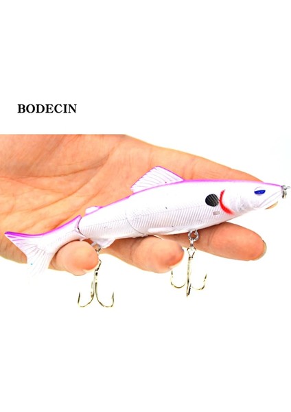 C2 1 Adet Tarzı .7g Balıkçılık Wobblers Cazibesi Wobbler Balık Peche Için Yem Yemi 3 Segment Minnow Swimbait Çelik Toplu Sert Yemler (Yurt Dışından)