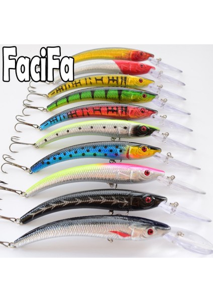 F Stili G 15.5cm Wobbler Balıkçılık Cazibesi Büyük Krank Yemi Minnow Bas Trolling Yapay Yem Pike Sazan Cazibesi Tiz Balıkçılık Kancası (Yurt Dışından)