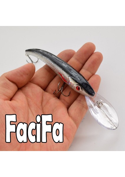 F Stili G 15.5cm Wobbler Balıkçılık Cazibesi Büyük Krank Yemi Minnow Bas Trolling Yapay Yem Pike Sazan Cazibesi Tiz Balıkçılık Kancası (Yurt Dışından)