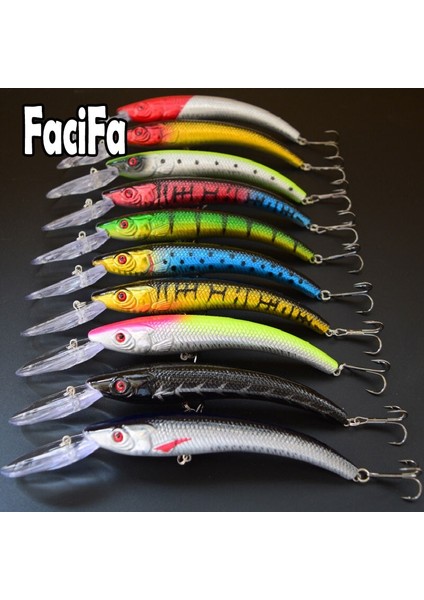 F Stili G 15.5cm Wobbler Balıkçılık Cazibesi Büyük Krank Yemi Minnow Bas Trolling Yapay Yem Pike Sazan Cazibesi Tiz Balıkçılık Kancası (Yurt Dışından)