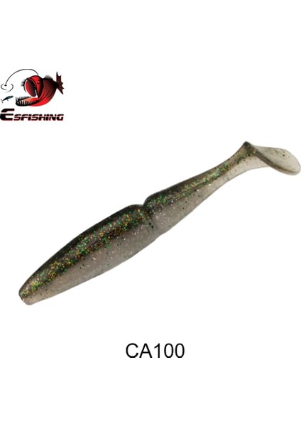 CA100 Stili 100MM 6 Adet Kesfıshıng Kolay Parlatıcı Balıkçılık Yemleri Yumuşak Jig Cazibesi Yumuşak Cazibesi Büyük Wobbler Isca Yapay Alabalık Pike Bass (Yurt Dışından)