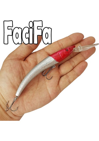 K Tarzı G 15.5cm Wobbler Balıkçılık Cazibesi Büyük Krank Yemi Minnow Bas Trolling Yapay Yem Pike Sazan Cazibesi Tiz Balıkçılık Kancası (Yurt Dışından)