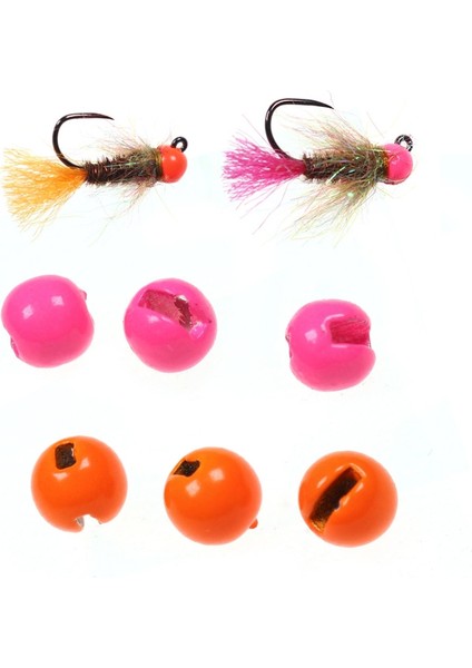 2.5 mm Gökkuşağı Stili Bimoo Lotted Tungsten Boncuk Jig Nymph Fly Bağlama Malzemesi Altın Gümüş Siyah Turuncu Pembe Gökkuşağı (Yurt Dışından) indirimleri