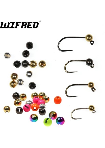 3O5MM Siyah Stil Wifreo Lotted Tungsten Boncuklar Altın Gümüş Siyah Jig Perisi Fly Bağlama Malzemesi (Yurt Dışından) fiyatları
